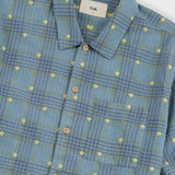 Folk | Folk Gabe Shirt - Blue Yellow Flower Check