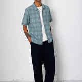 Folk | Folk Gabe Shirt - Blue Yellow Flower Check