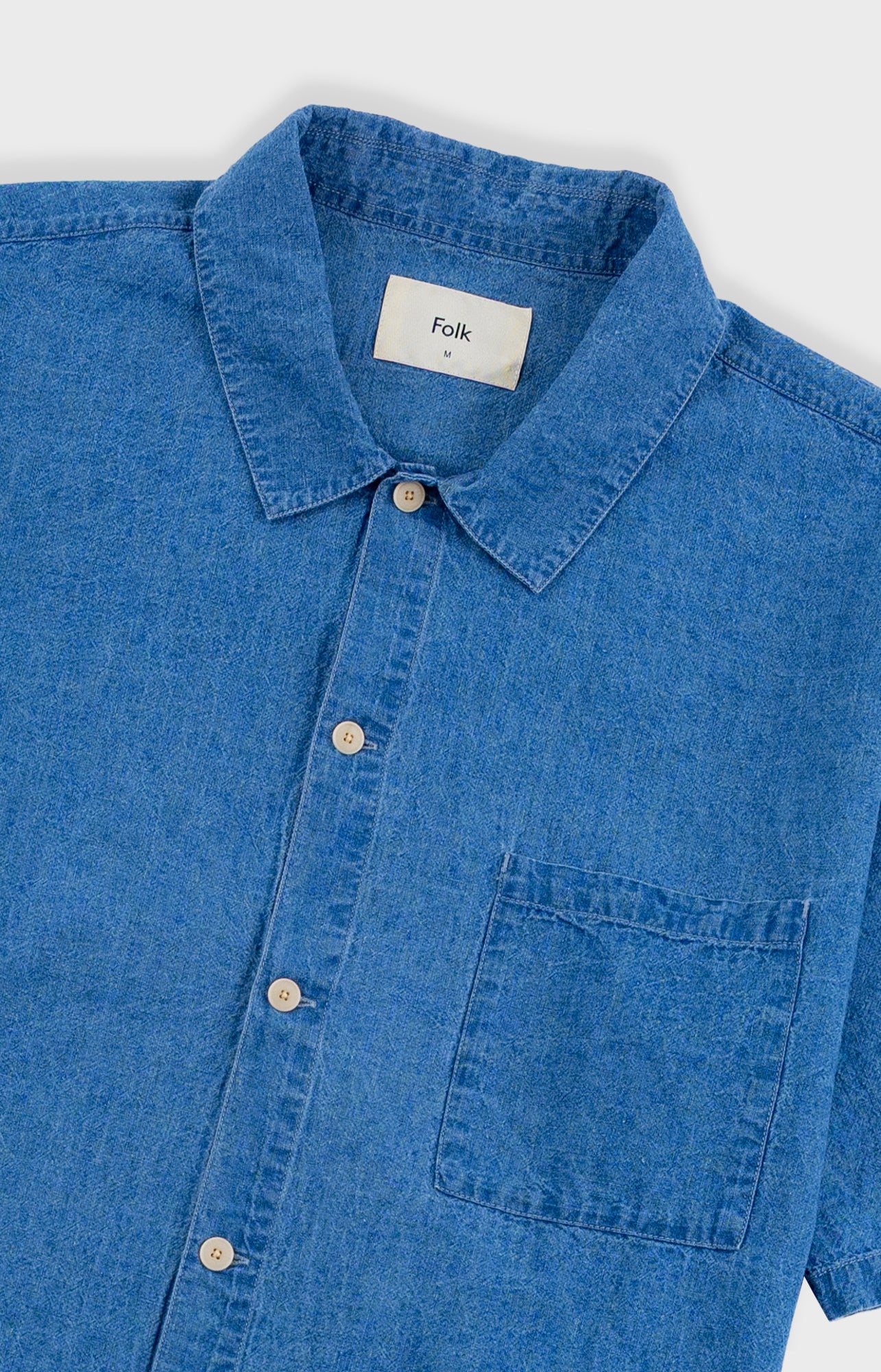 Folk | Folk Gabe Shirt - Indigo Linen