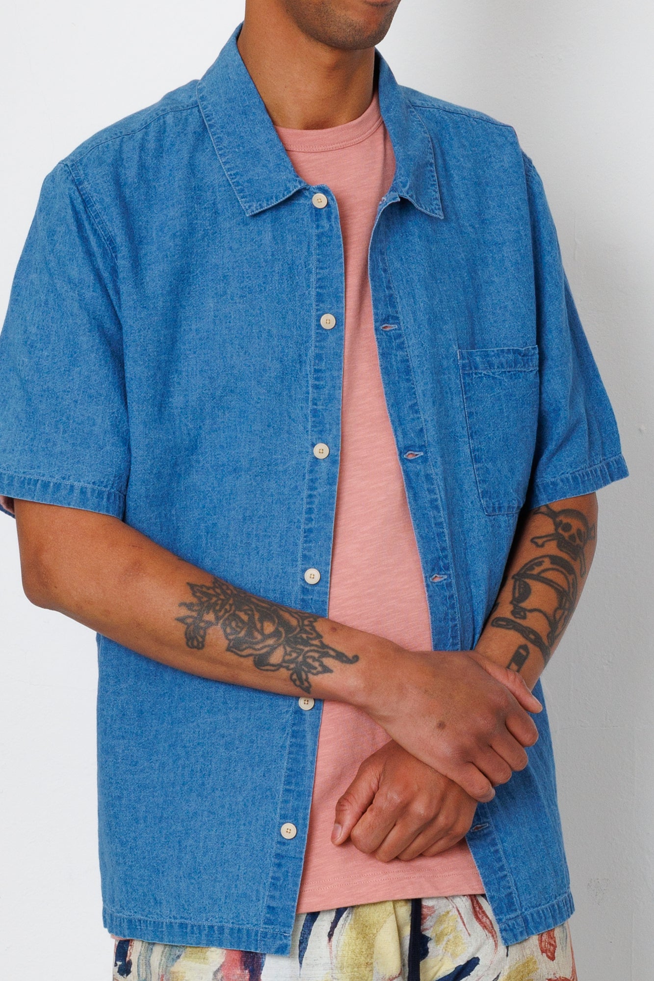 Folk | Folk Gabe Shirt - Indigo Linen