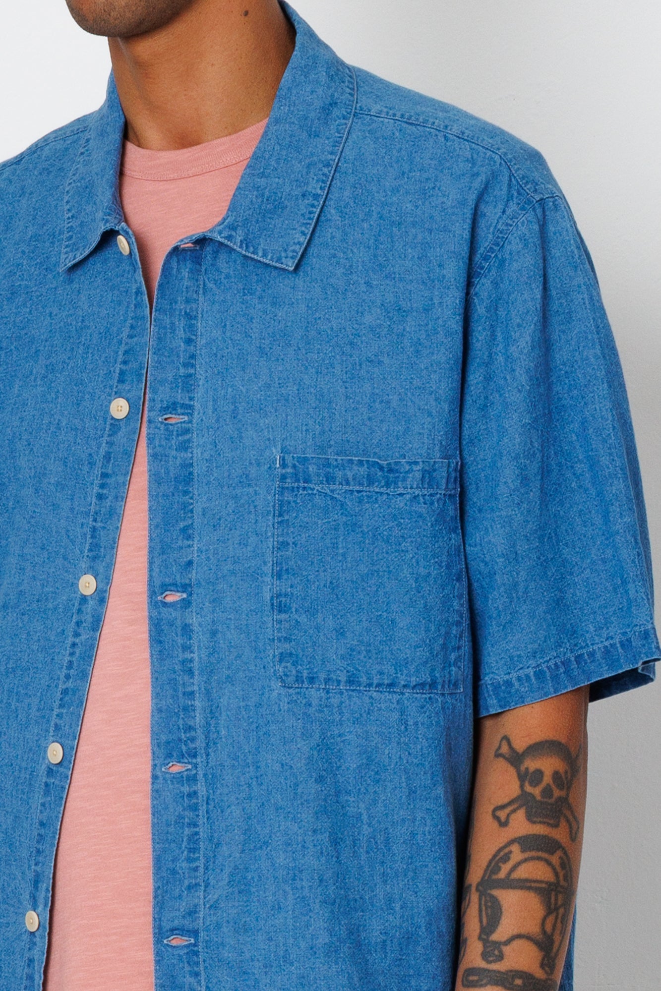 Folk | Folk Gabe Shirt - Indigo Linen