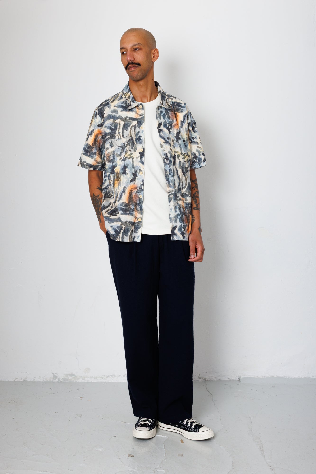 Folk | Folk Gabe Shirt - Jungle Cat Print | Folk x Goss Brothers