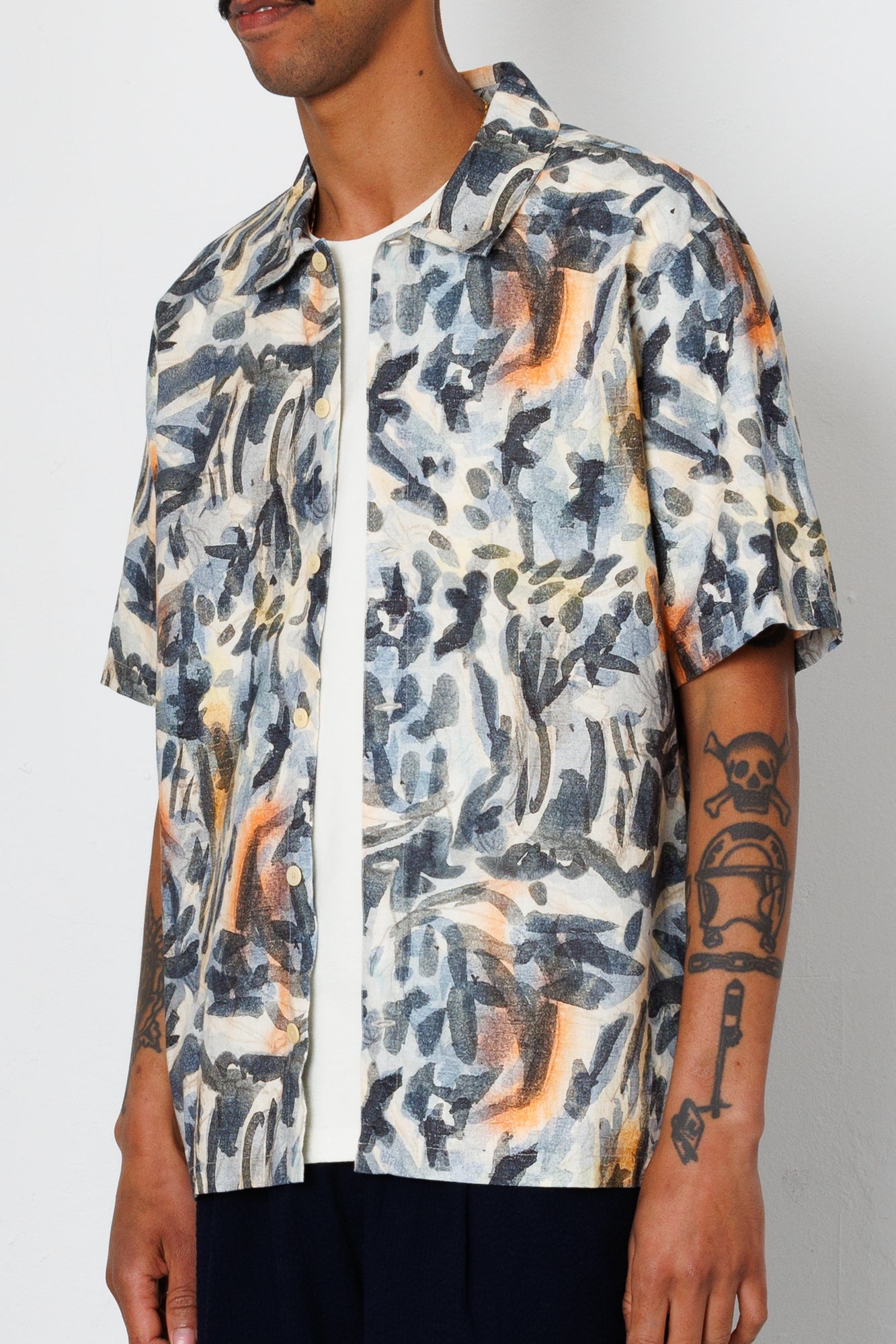 Folk | Folk Gabe Shirt - Jungle Cat Print | Folk x Goss Brothers