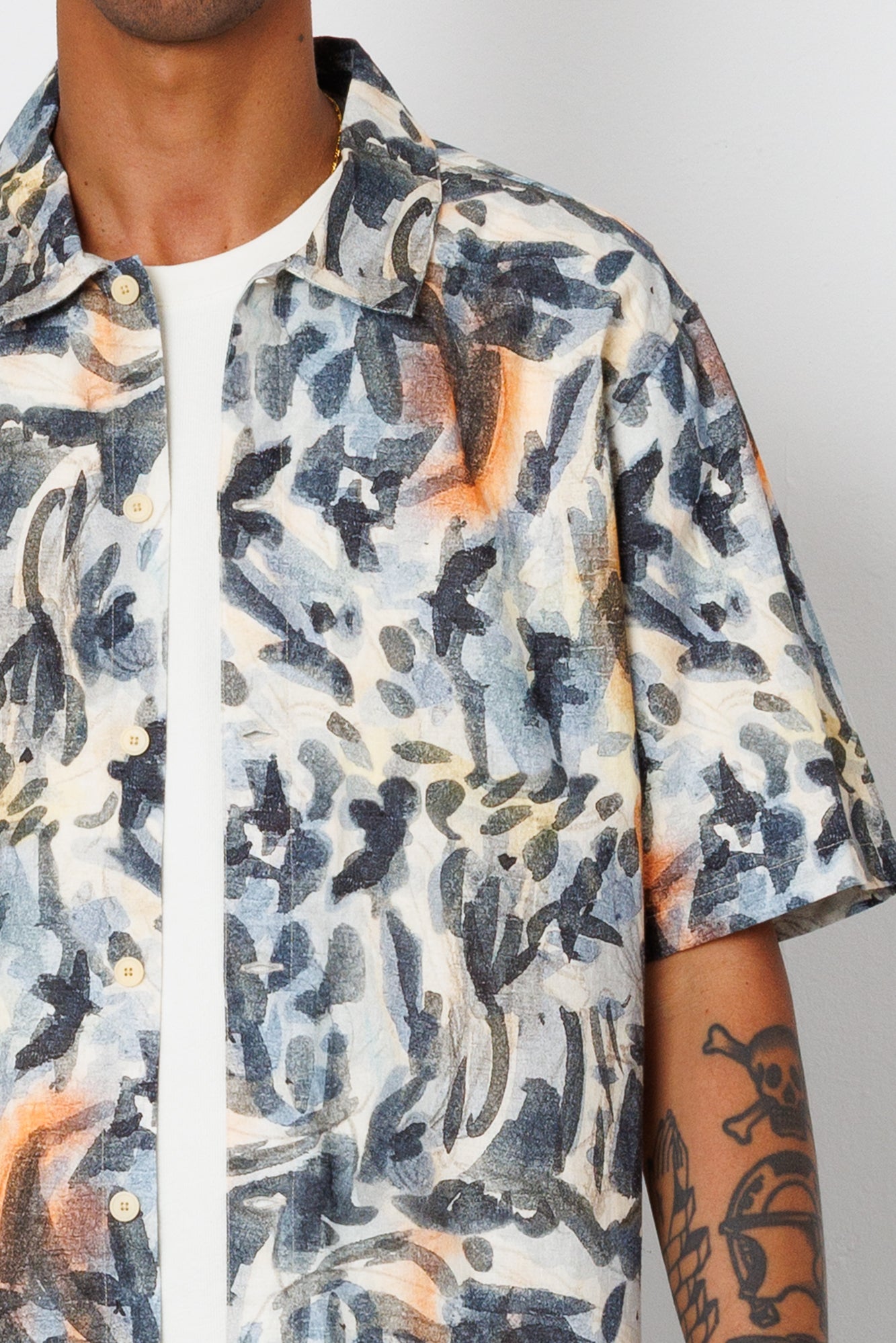 Folk | Folk Gabe Shirt - Jungle Cat Print | Folk x Goss Brothers