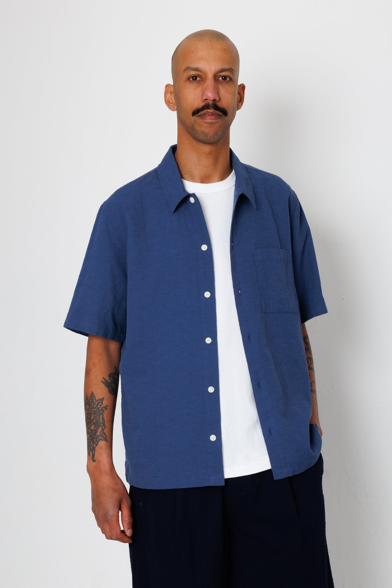 Folk | Folk Gabe Shirt - Soft Navy
