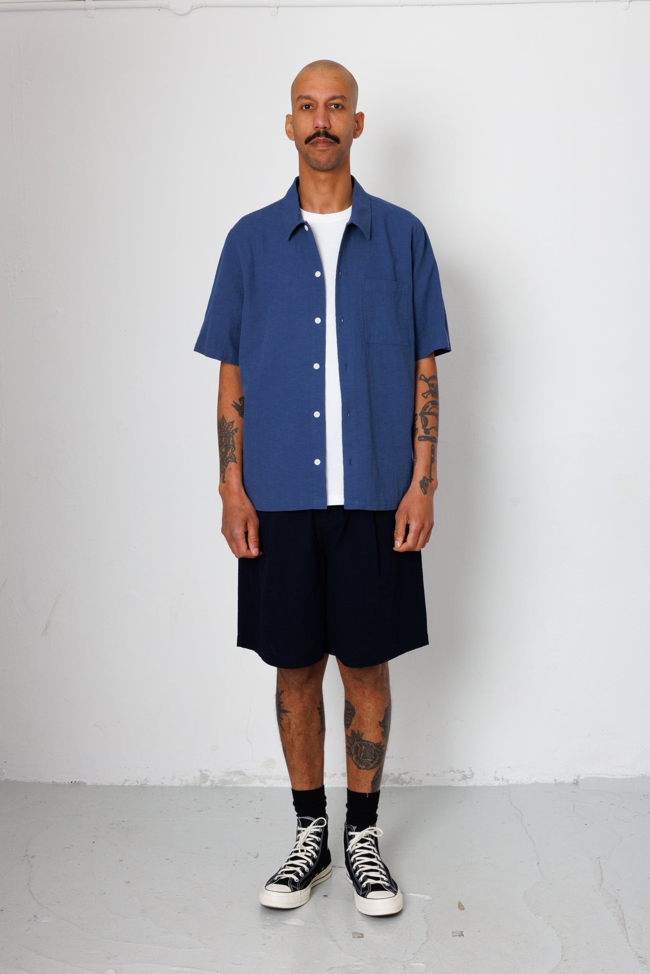 Folk | Folk Gabe Shirt - Soft Navy