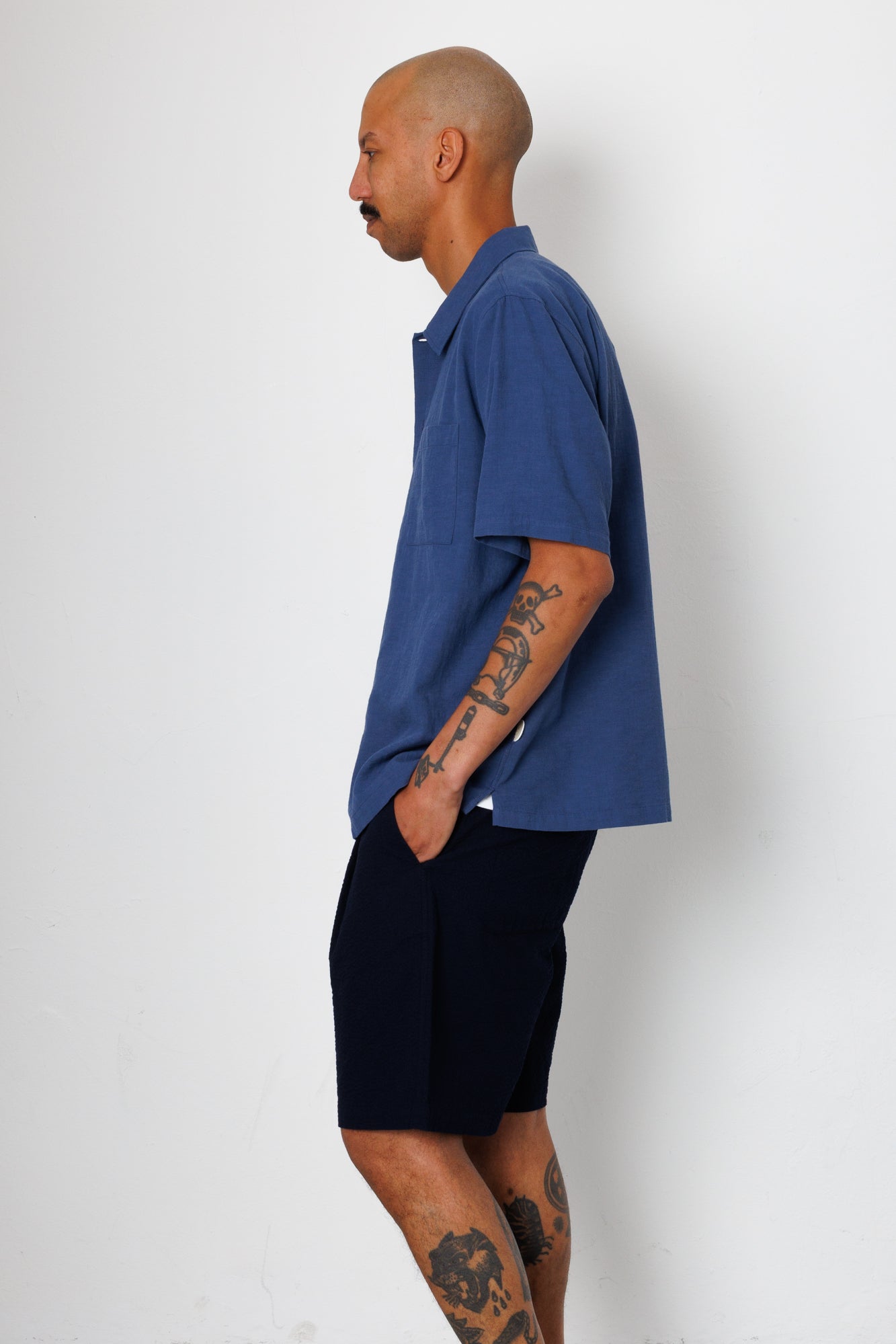 Folk | Folk Gabe Shirt - Soft Navy