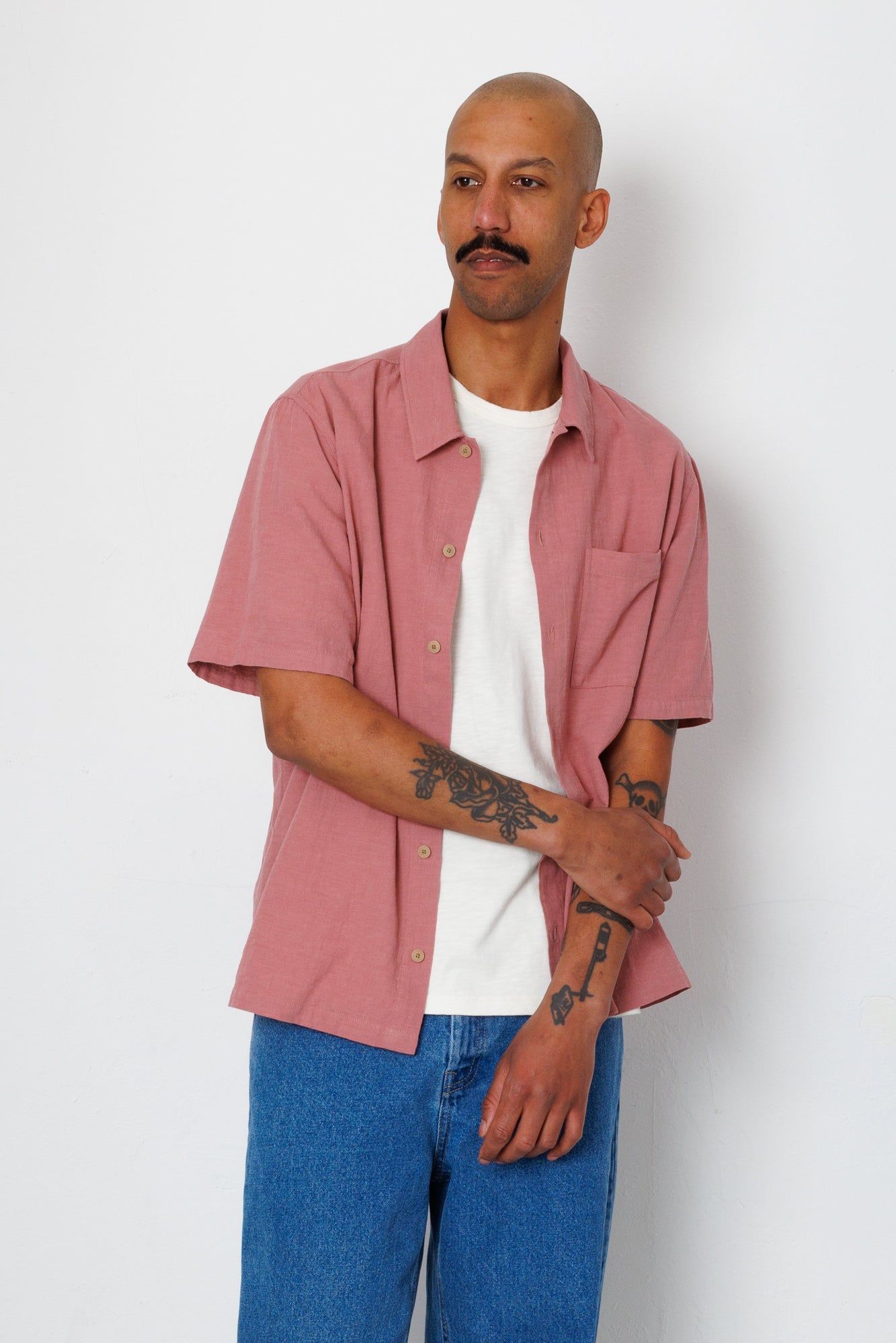 Folk | Folk Gabe Shirt - Dusty Pink