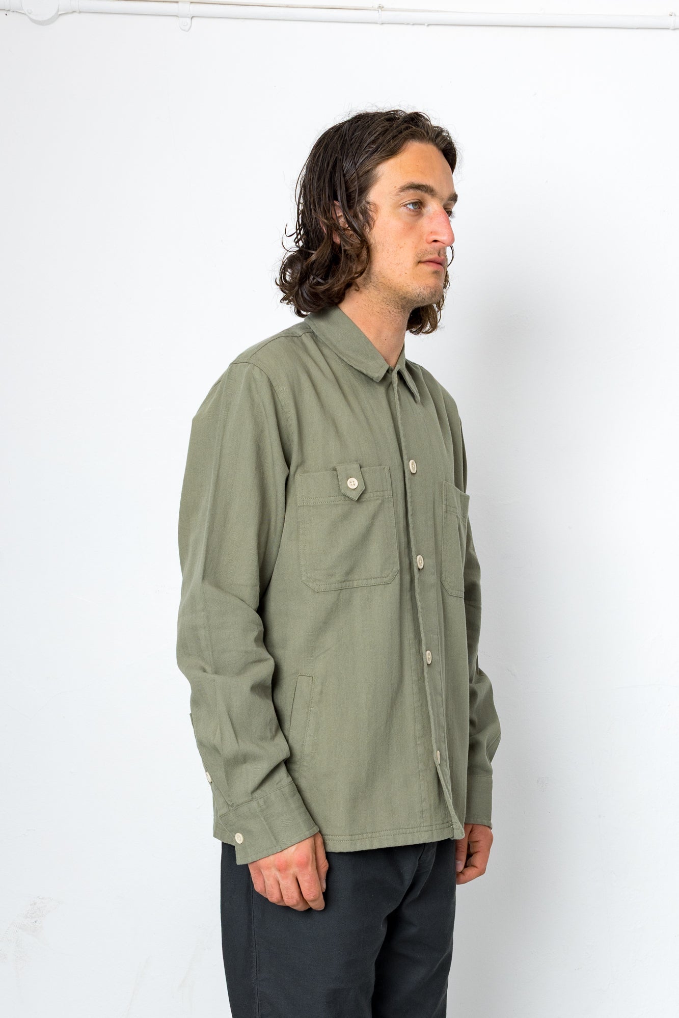 Folk | Folk Hansen Overshirt - Khaki