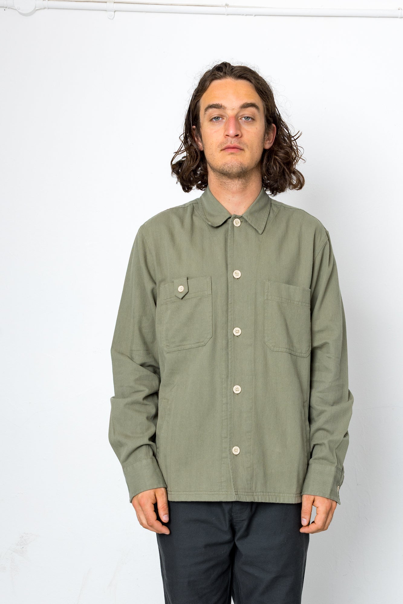 Folk | Folk Hansen Overshirt - Khaki