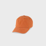 Orange cap against a white background