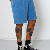 Folk | Folk Relaxed Jean Short - Soft Blue Cord