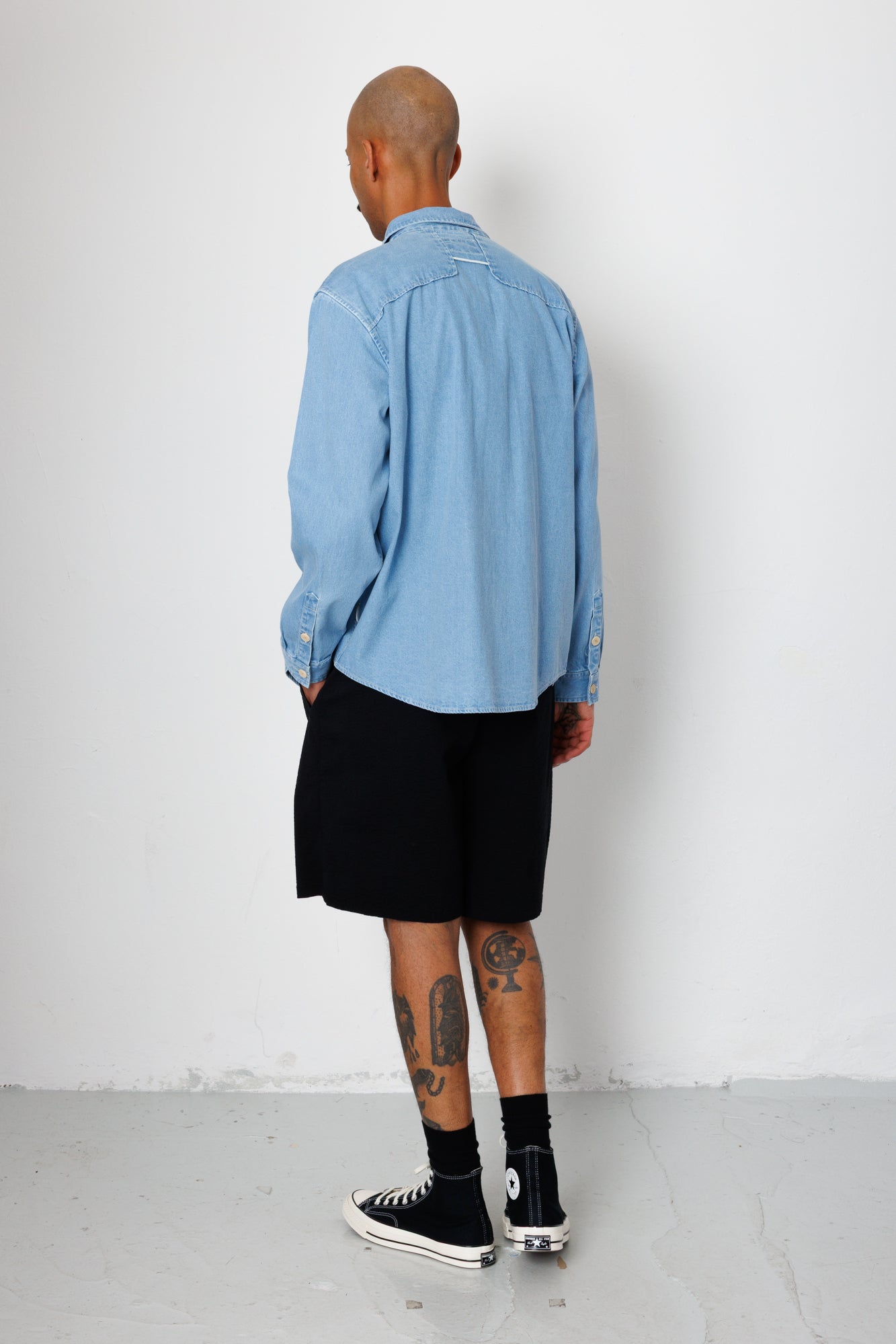 Folk | Folk Loop Shirt - Bleached Denim