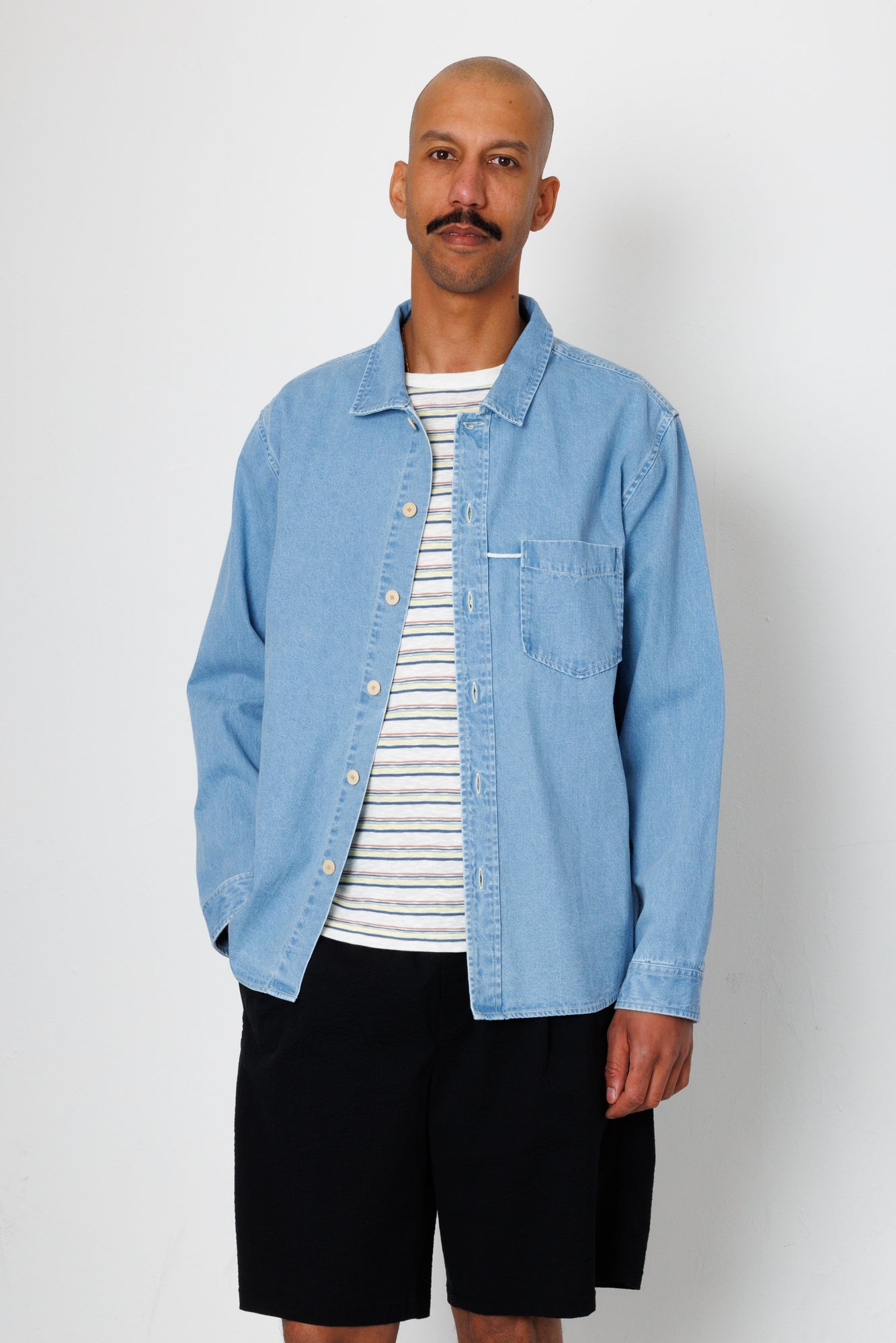 Folk | Folk Loop Shirt - Bleached Denim