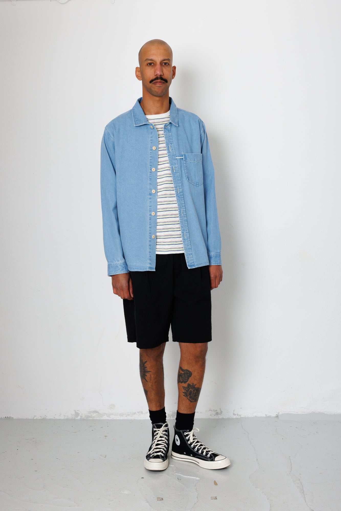 Folk | Folk Loop Shirt - Bleached Denim