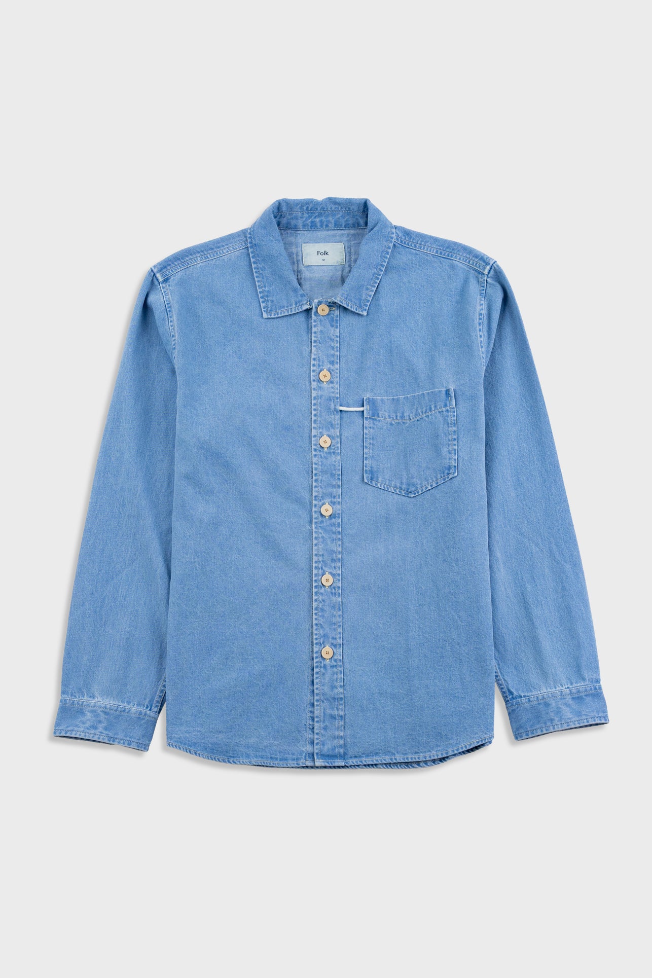 Folk | Folk Loop Shirt - Bleached Denim
