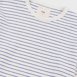 Folk | Folk Long Sleeve Textured Striped T-Shirt - Ecru / Soft Blue