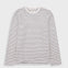 Folk | Folk Long Sleeve Textured Striped T-Shirt - Ecru / Black