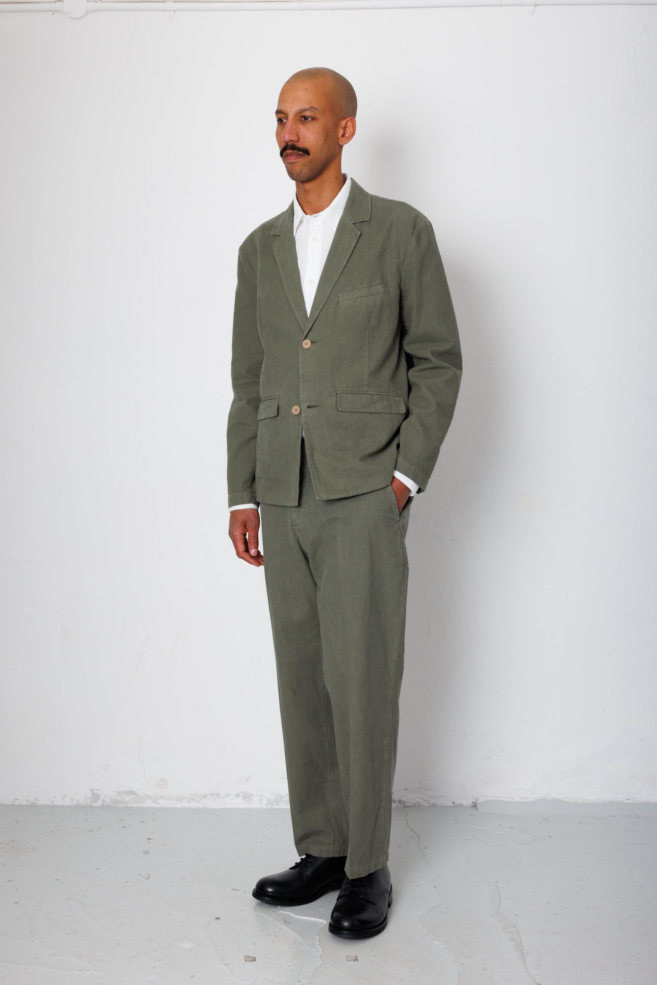 Folk | Folk Lunar Suit Trouser - Dark Sage
