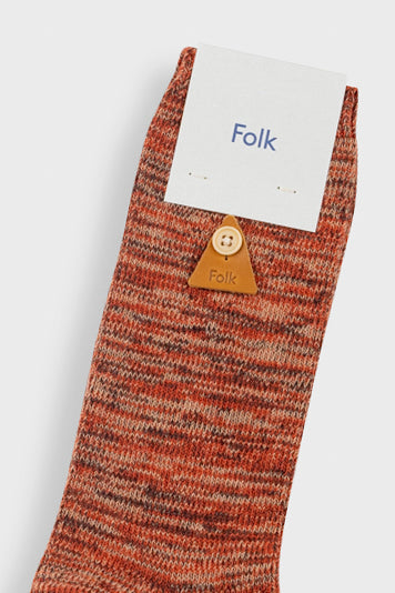 Folk | Folk Melange Sock - Clay Mix