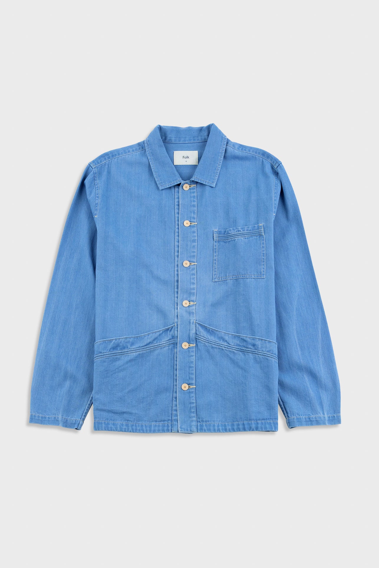 Folk | Folk Meyer Shirt Jacket - Herringbone Denim