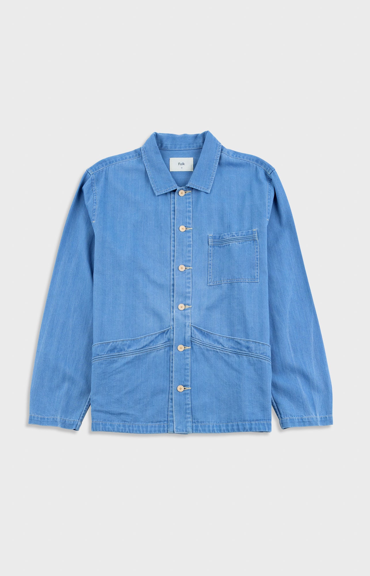 Folk | Folk Meyer Shirt Jacket - Herringbone Denim