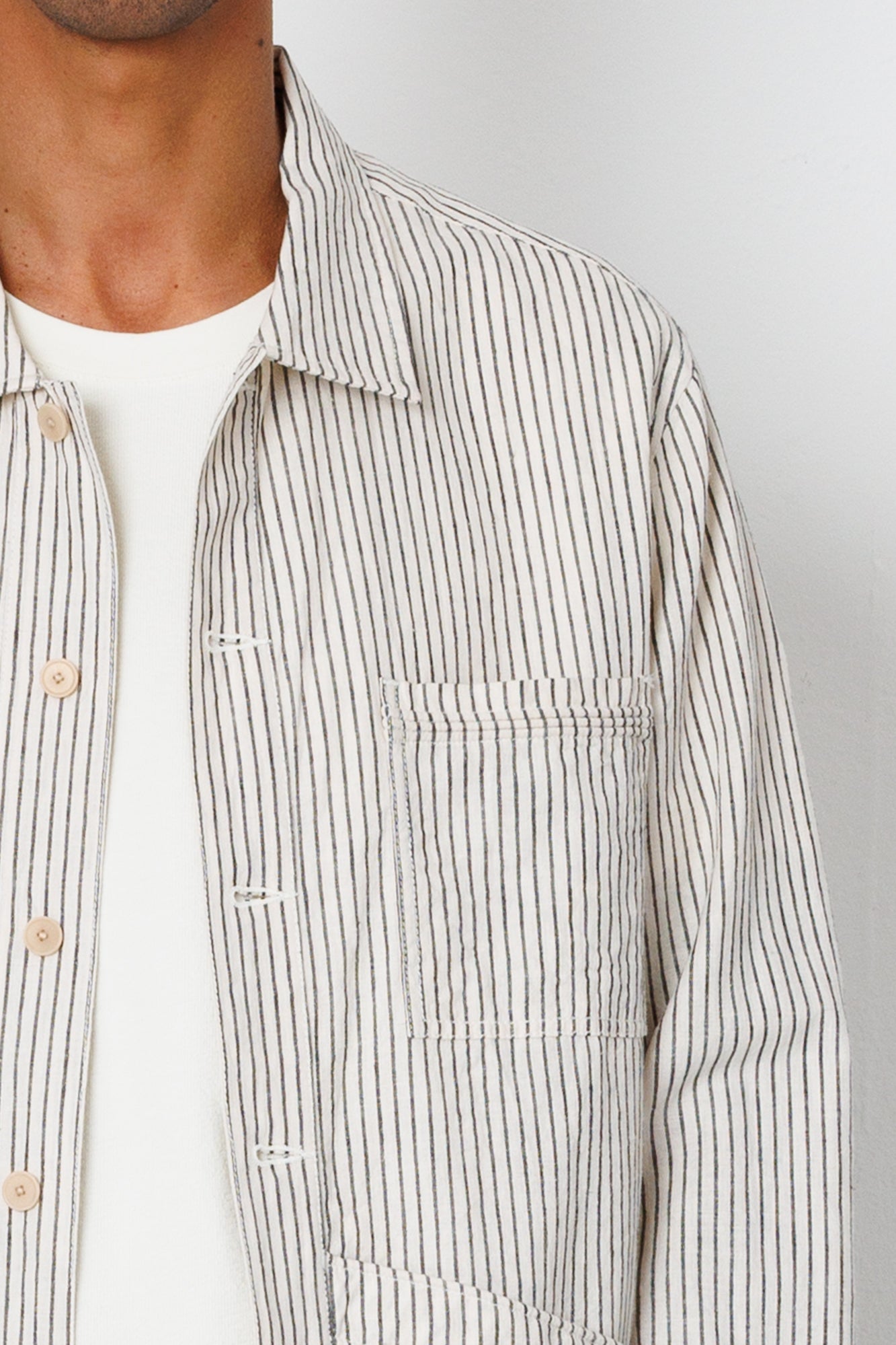 Folk | Folk Meyer Shirt Jacket - Monochrome Stripe