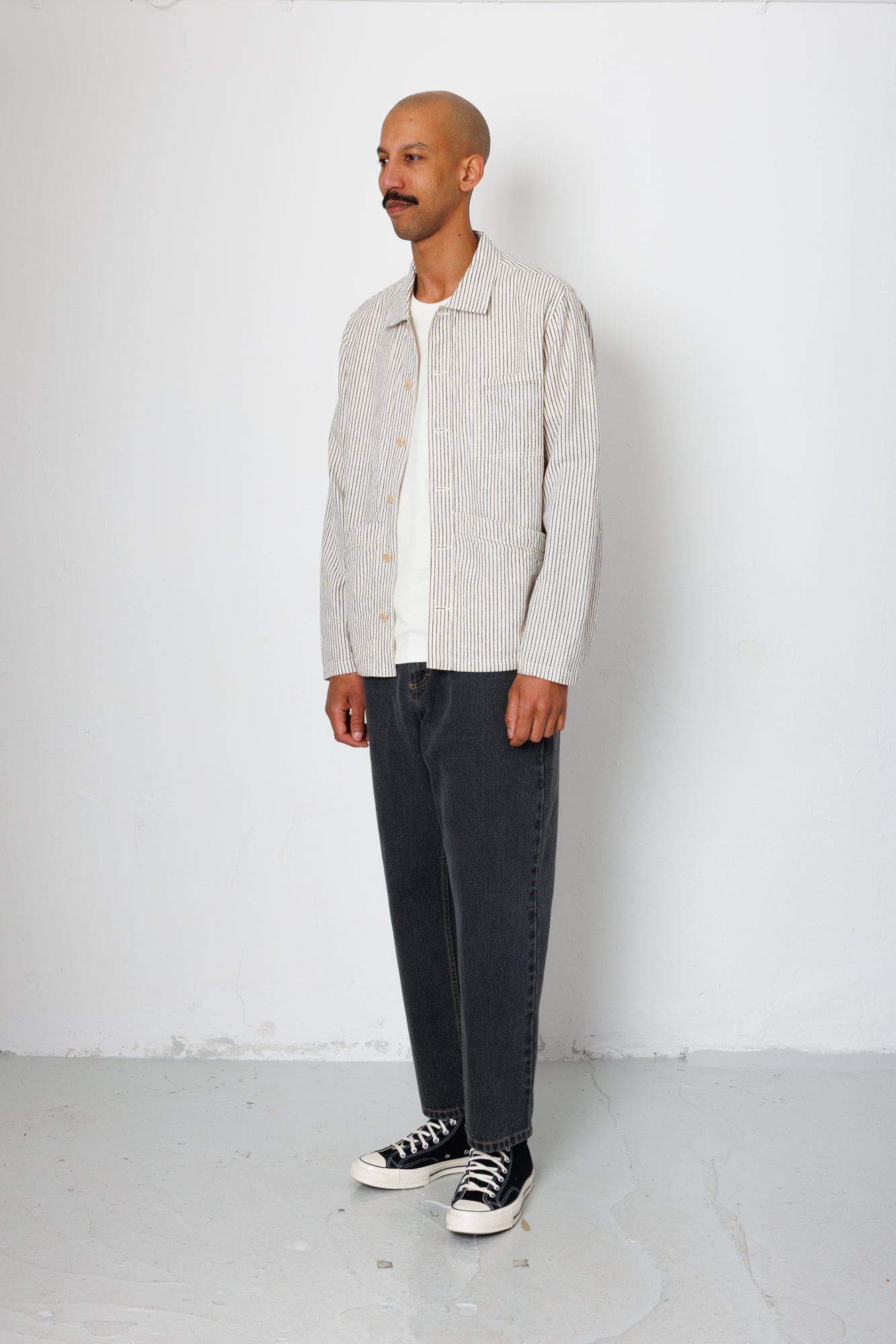 Folk | Folk Meyer Shirt Jacket - Monochrome Stripe