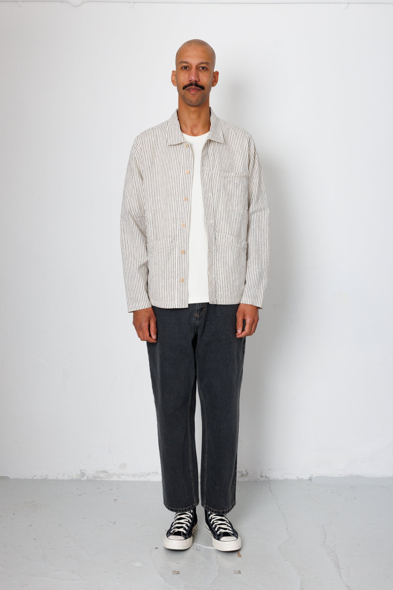Folk | Folk Meyer Shirt Jacket - Monochrome Stripe