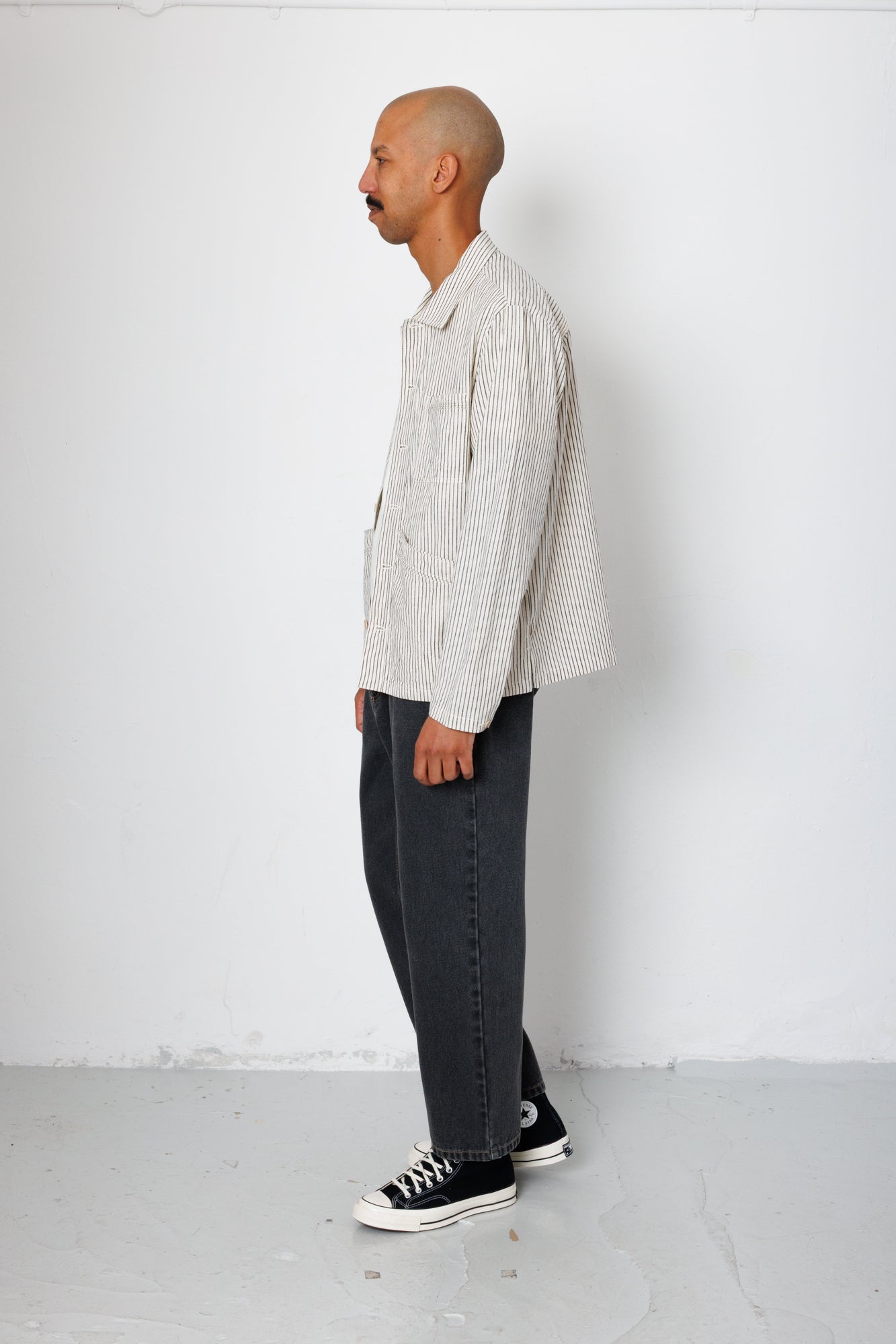 Folk | Folk Meyer Shirt Jacket - Monochrome Stripe