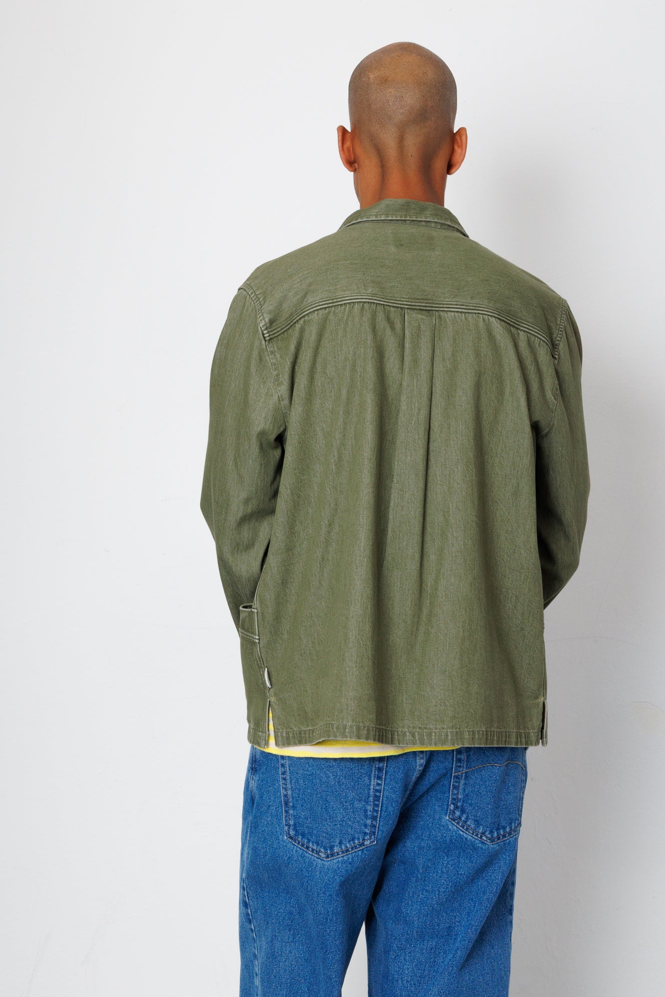 Folk | Folk Meyer Shirt Jacket - Sage Lightweight Denim