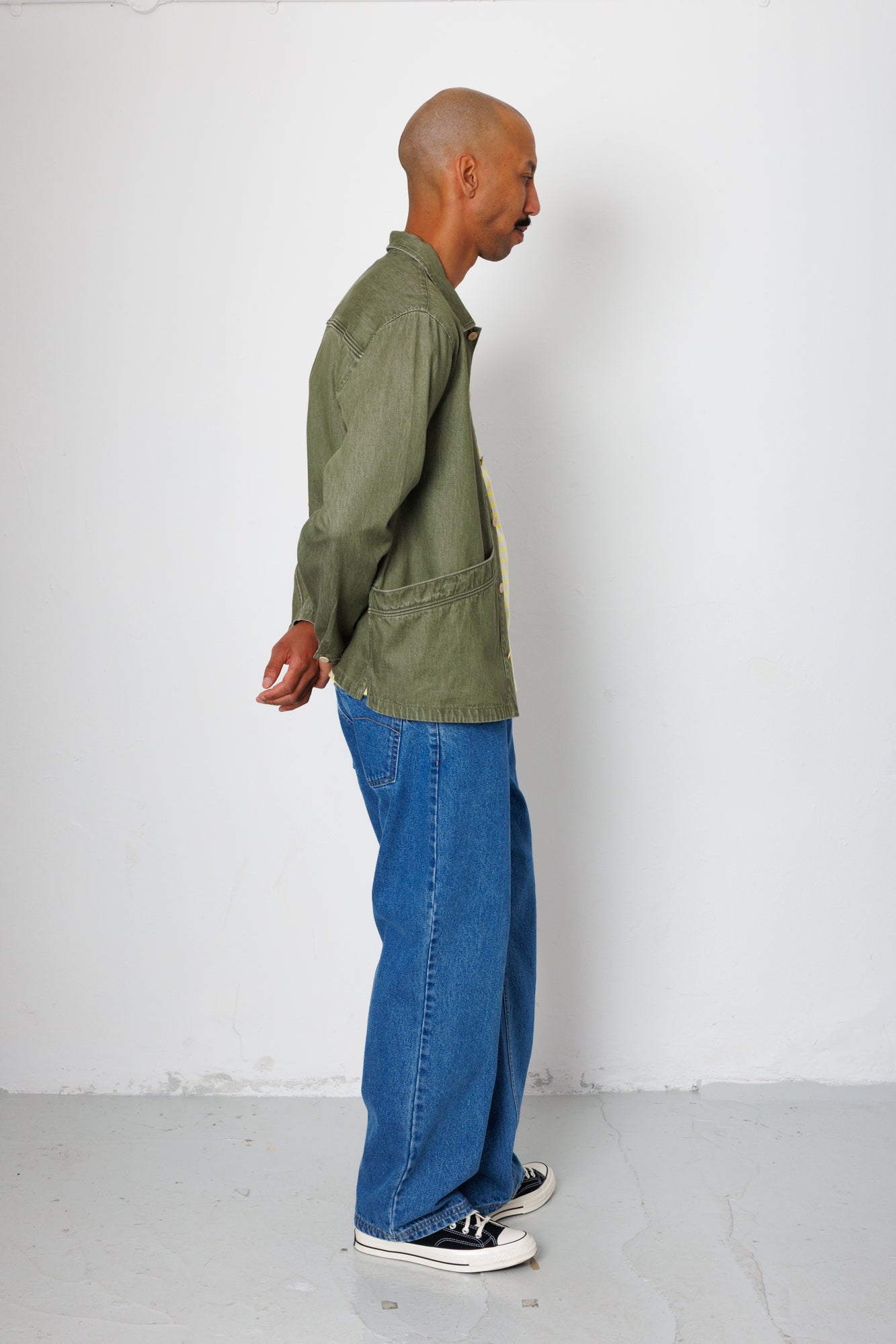 Folk | Folk Meyer Shirt Jacket - Sage Lightweight Denim