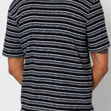 Folk | Folk Multistripe T-Shirt - Black Comet