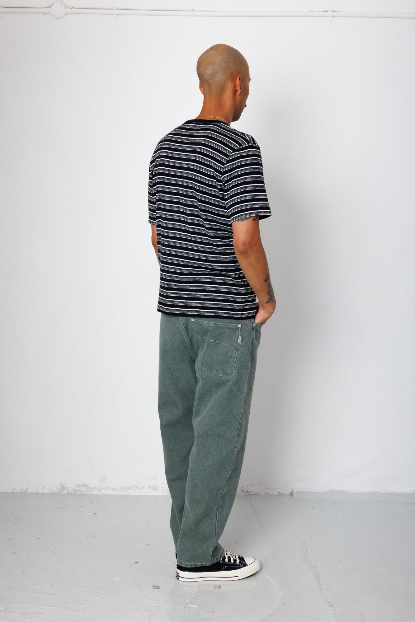 Folk | Folk Multistripe T-Shirt - Black Comet