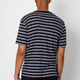Folk | Folk Multistripe T-Shirt - Blue Jungle Cat