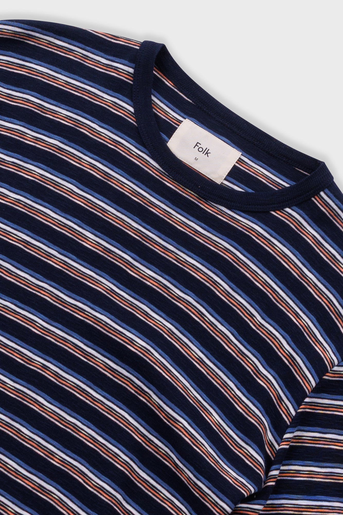 Folk | Folk Multistripe T-Shirt - Blue Jungle Cat