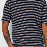 Folk | Folk Multistripe T-Shirt - Blue Jungle Cat