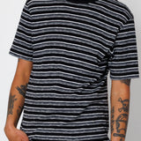 Folk | Folk Multistripe T-Shirt - Black Comet