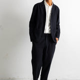 Patch Jacket - Soft Black Brushed Stripe