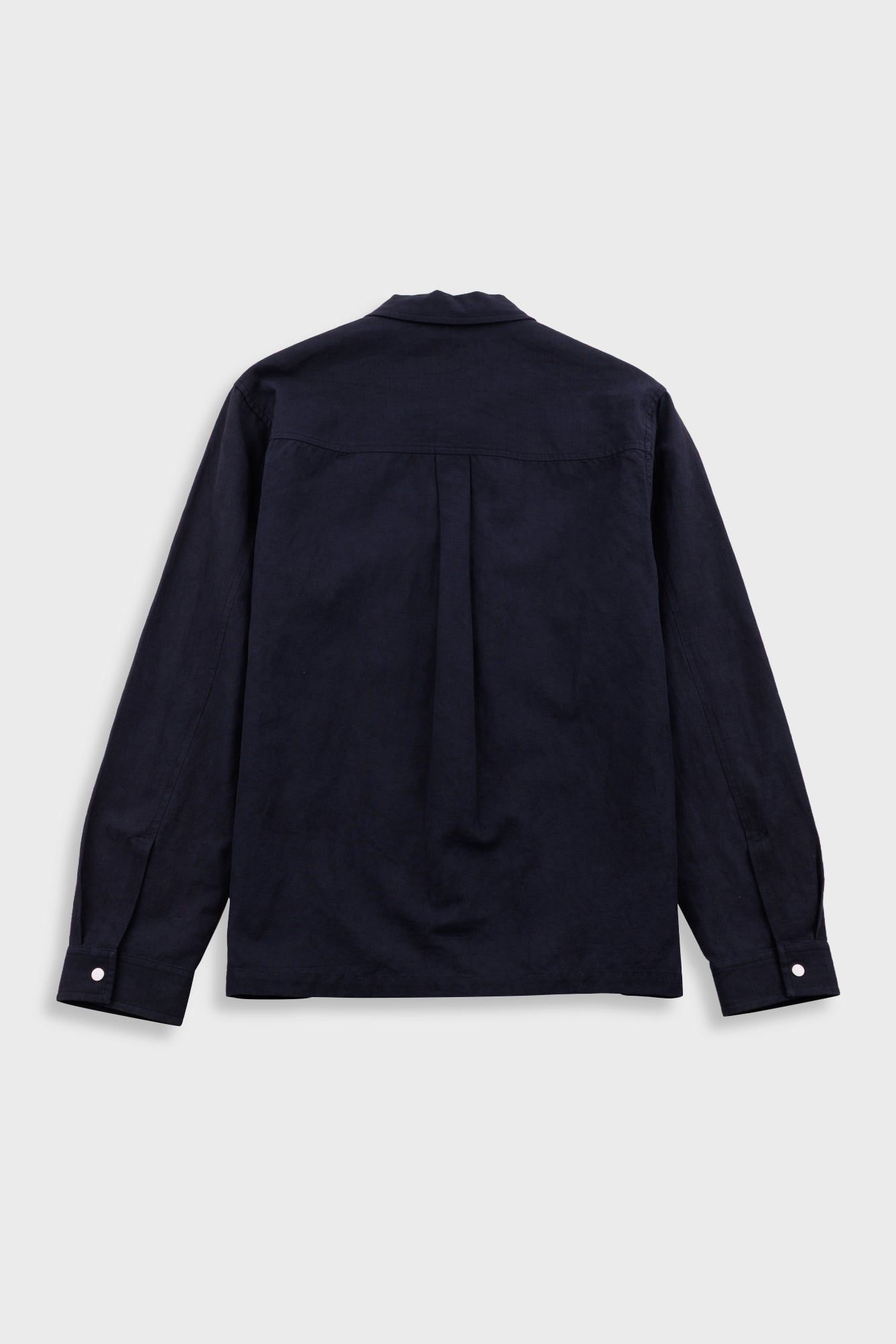 Folk | Folk Patch Overshirt - Soft Black Slub Linen
