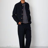 Folk | Folk Patch Overshirt - Soft Black Slub Linen