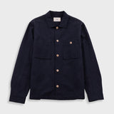 Folk | Folk Patch Overshirt - Soft Black Slub Linen