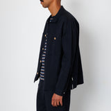 Folk | Folk Patch Overshirt - Soft Black Slub Linen
