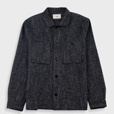 Folk | Folk Patch Overshirt - Black Brushed Twill