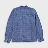 Folk | Folk Patch Overshirt - Blue Basketweave