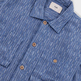 Folk | Folk Patch Overshirt - Blue Basketweave