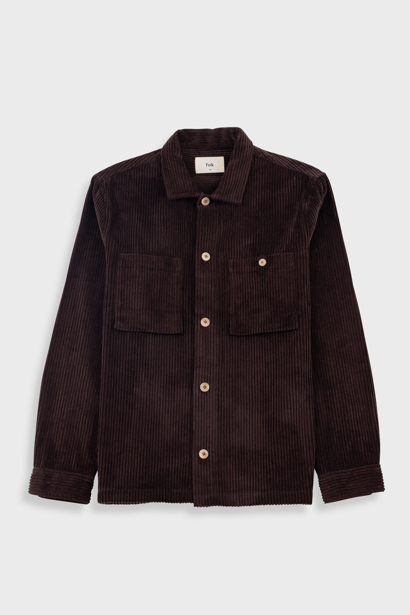 Folk | Folk Patch Overshirt - Espresso Chunky Cord
