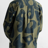 Folk | Folk Patch Overshirt - Olive Navy Cast Print