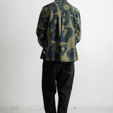 Folk | Folk Patch Overshirt - Olive Navy Cast Print