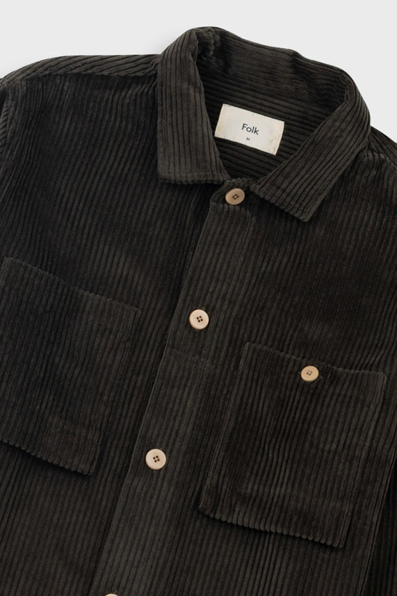 Folk | Folk Patch Overshirt - Deep Sage Chunky Cord